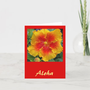 Aloha Hibiskus Dankeskarte