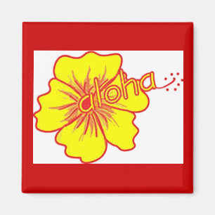 Aloha Hibiskus durch künstlerischen Vibe Magnet