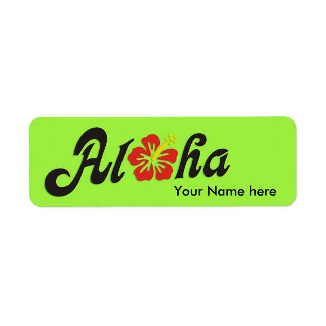 Aloha Hibiskus - flaches Hawaii Design + Ihre Idee (Vorne)