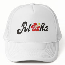 Aloha Hibiskus - flaches Hawaii Design + Ihre Idee