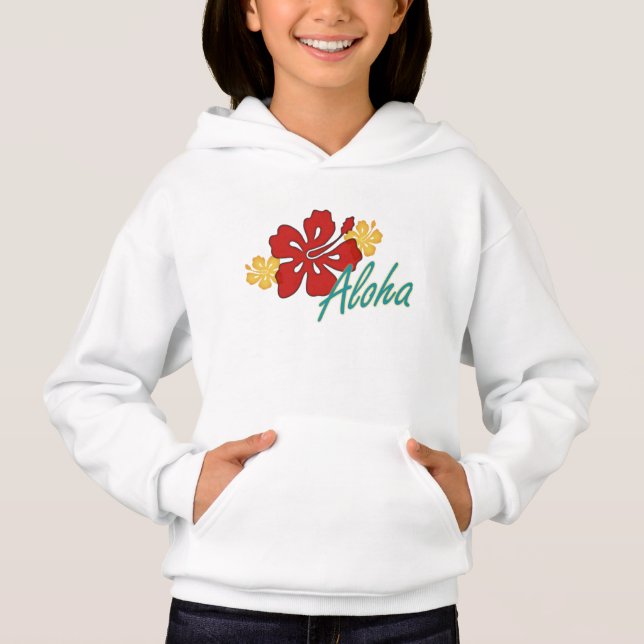 Aloha Hibiskus Hoodie (Vorderseite)