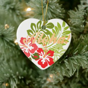 Aloha Hibiskus Keramik Ornament