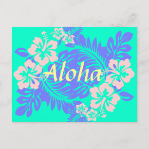 Aloha Hibiskus Postkarte