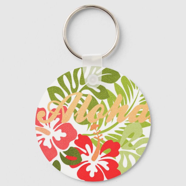 Aloha Hibiskus Schlüsselanhänger (Vorderseite)