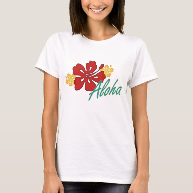 Aloha Hibiskus T-Shirt (Vorderseite)