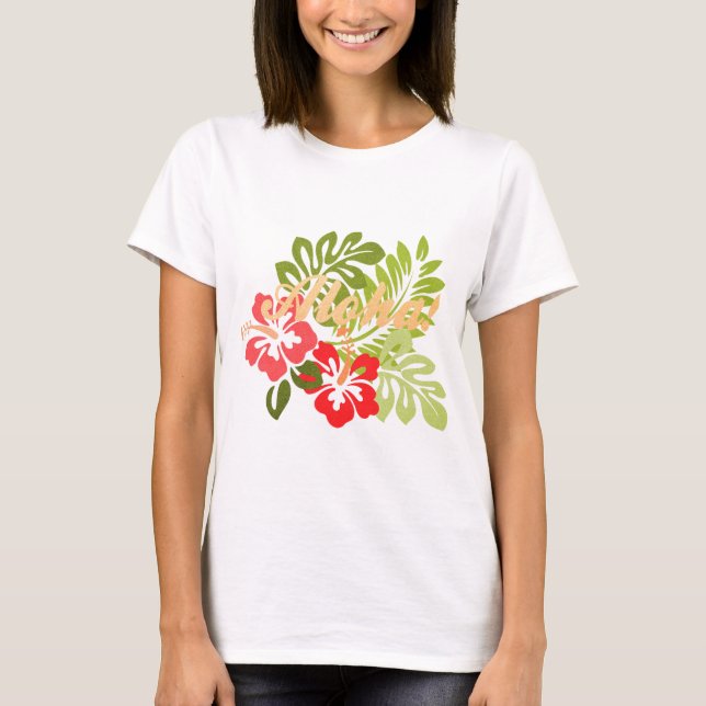 Aloha Hibiskus T-Shirt (Vorderseite)