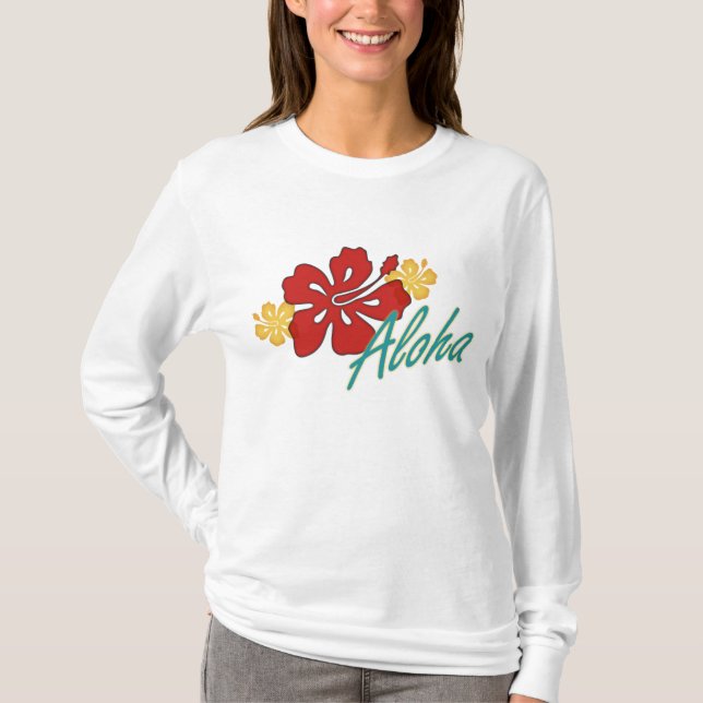 Aloha Hibiskus T-Shirt (Vorderseite)
