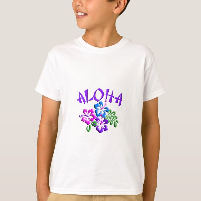 Aloha Hibiskus T - Shirt Logo (Vorderseite)