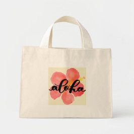 Aloha Hibiskus Tote Bag Mini Stoffbeutel
