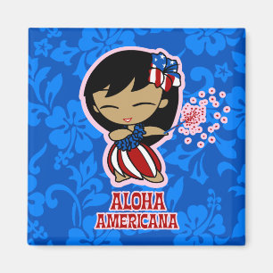 Aloha Honeys Firecracker Hula Girl Magnete