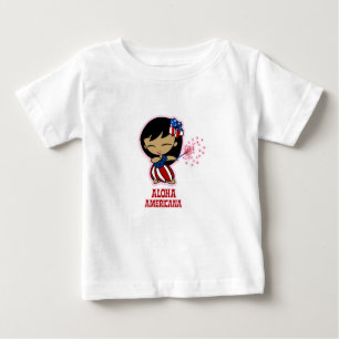 Aloha Honeys Firecracker Hula Girl T - Shirt