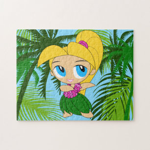 Aloha Honeys Hawaiian Blond Hula Girl Puzzle