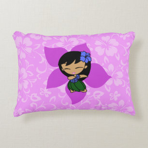 Aloha Honeys Hawaiian Hibiskus Vintag Hula Girl Zierkissen
