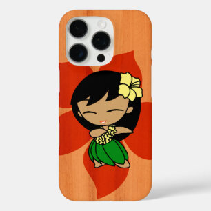 Aloha Honeys Hawaiian Hula Girl Imitats Wood Amber iPhone 16 Pro Hülle