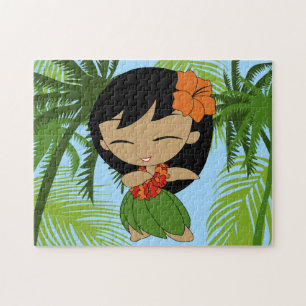 Aloha Honeys Hawaiian Hula Girl mit Orange Puzzle