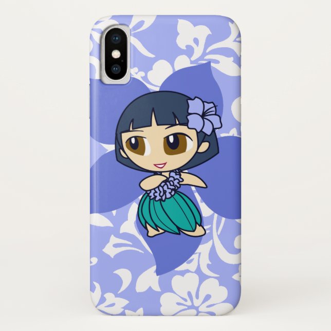 Aloha Honeys Hawaiian Peri Pareau Hula Girl Case-Mate iPhone Hülle (Rückseite)