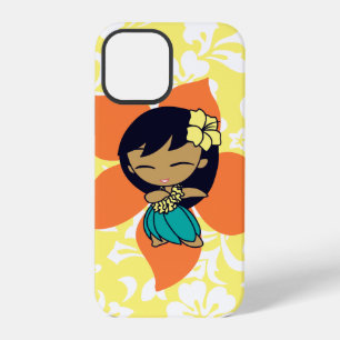 Aloha Honeys Hawaiian Yellow Pareau Hula Girl iPhone 12 Pro Hülle