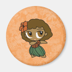 Aloha Honeys Hula Girl Hibisken Magnete