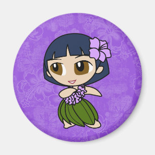 Aloha Honeys Hula Girl Hibisken Magnete