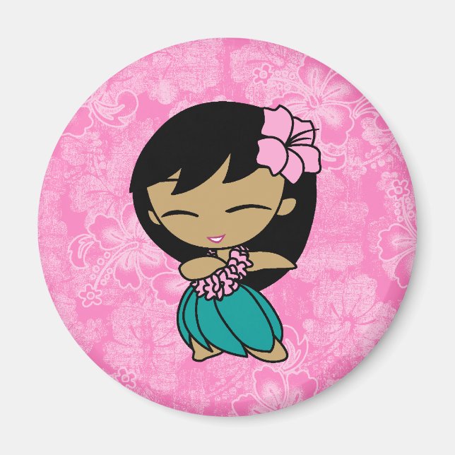 Aloha Honeys Hula Girl Hibisken Magnete (Vorne)