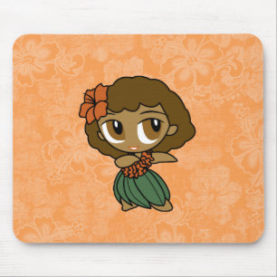 Aloha Honeys Hula Girl Hibiskus Mousepads