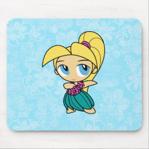 Aloha Honeys Hula Girl Hibiskus Mousepads