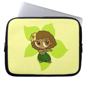 Aloha Honeys Hula Girl Hibiskus Neoprene Laptopschutzhülle