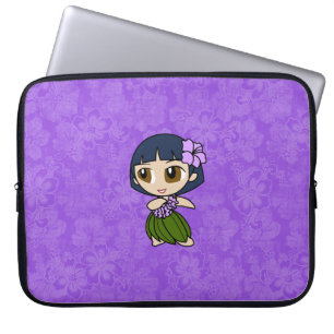 Aloha Honeys Hula Girl Hibiskus Neoprene Laptopschutzhülle