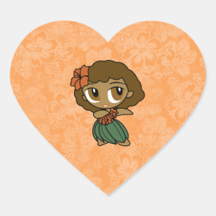Aloha Honeys Hula Girl Hibiskus Stickers