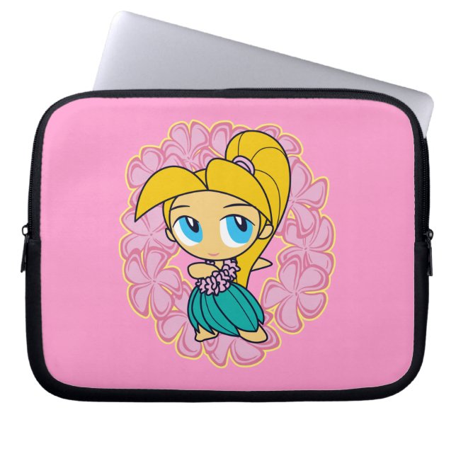 Aloha Honeys Hula Girl Plumeria Neoprene Laptopschutzhülle (Vorderseite)