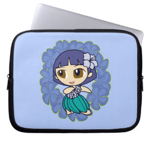 Aloha Honeys Hula Girl Plumeria Neoprene Laptopschutzhülle