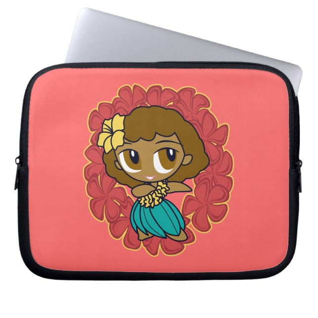 Aloha Honeys Hula Girl Plumeria Neoprene Laptopschutzhülle (Vorderseite)