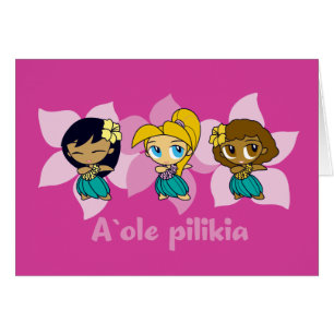 "Aloha Honeys" Hula Girls Karten in Fuchsia