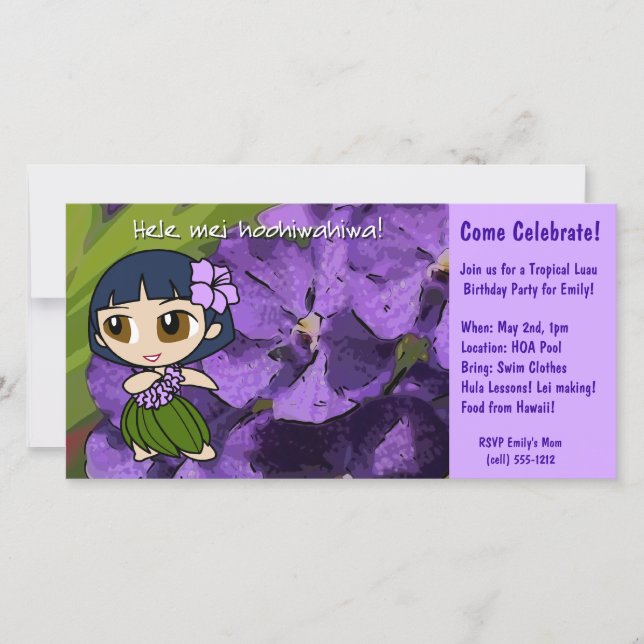 Aloha Honeys Luau Invite (Vorderseite)