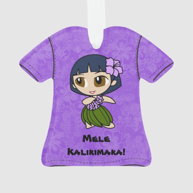 Aloha Honeys Mele Kalikimaka Hawaiian Aloha Shirt Ornament (Rückseite)