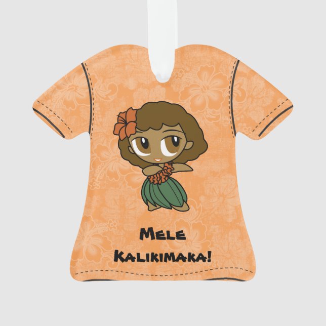 Aloha Honeys Mele Kalikimaka Hawaiian Aloha Shirt Ornament (Rückseite)
