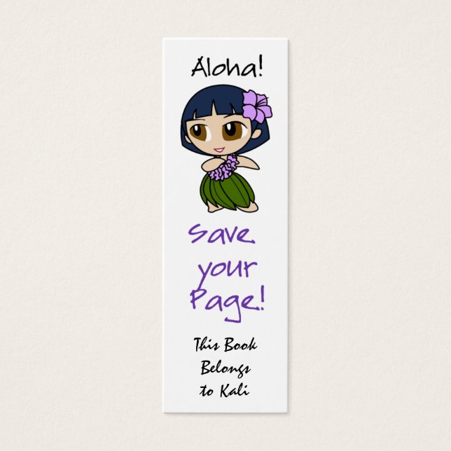 Aloha Honeys Skinny Lesezeichen Cards (Vorderseite)