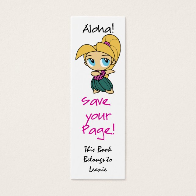 Aloha Honeys Skinny Lesezeichen Cards (Vorderseite)