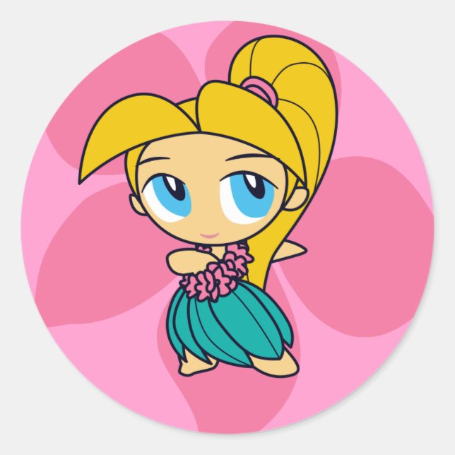 "Aloha Honig-" Aufkleber im Rosa (Vorderseite)