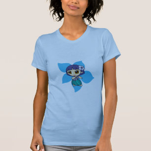 "Aloha Honig-" Dament-stück in hellblauem T-Shirt