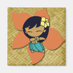 Aloha Honig Hula Mädchen-Magneten Magnet