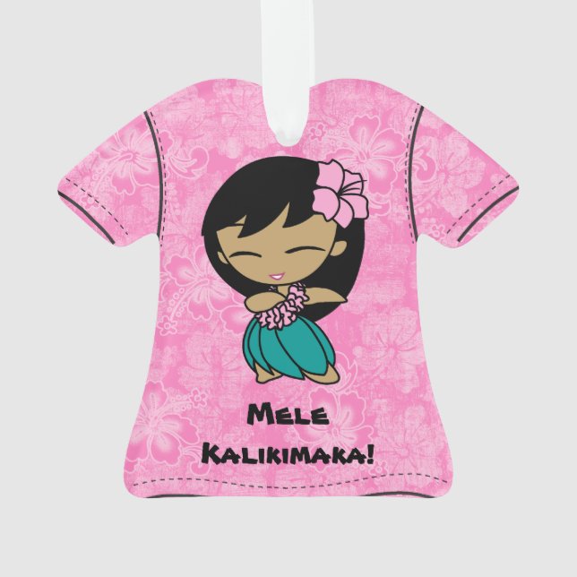 Aloha Honig Mele Kalikimaka Hawaiianer-Aloha Shirt Ornament (Rückseite)