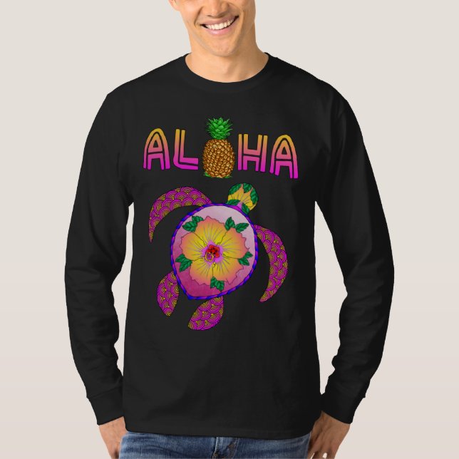 Aloha Honu Schildkröte Hawaii T-Shirt (Vorderseite)