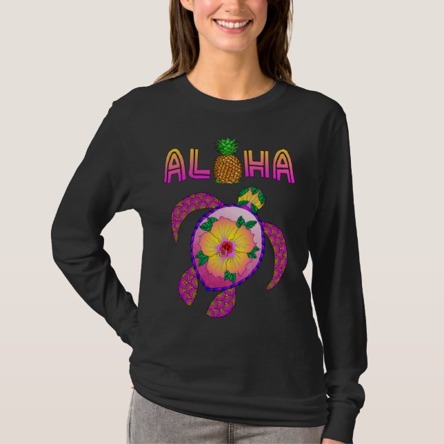 Aloha Honu Turtle Hawaii T-Shirt (Vorderseite)