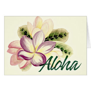 Aloha Hübsch Plumeria Island Blumengrußkarte