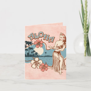 Aloha Hula Girl Card Karte