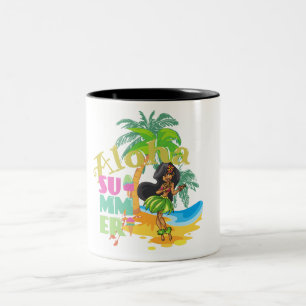 Aloha Hula Girl Coffee Cup Zweifarbige Tasse