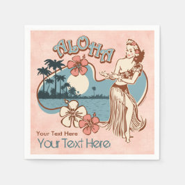 Aloha Hula Girl Serviette