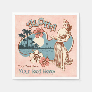 Aloha Hula Girl Serviette