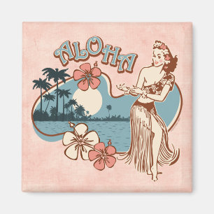 Aloha Hula Mädchen-Magnet Magnet